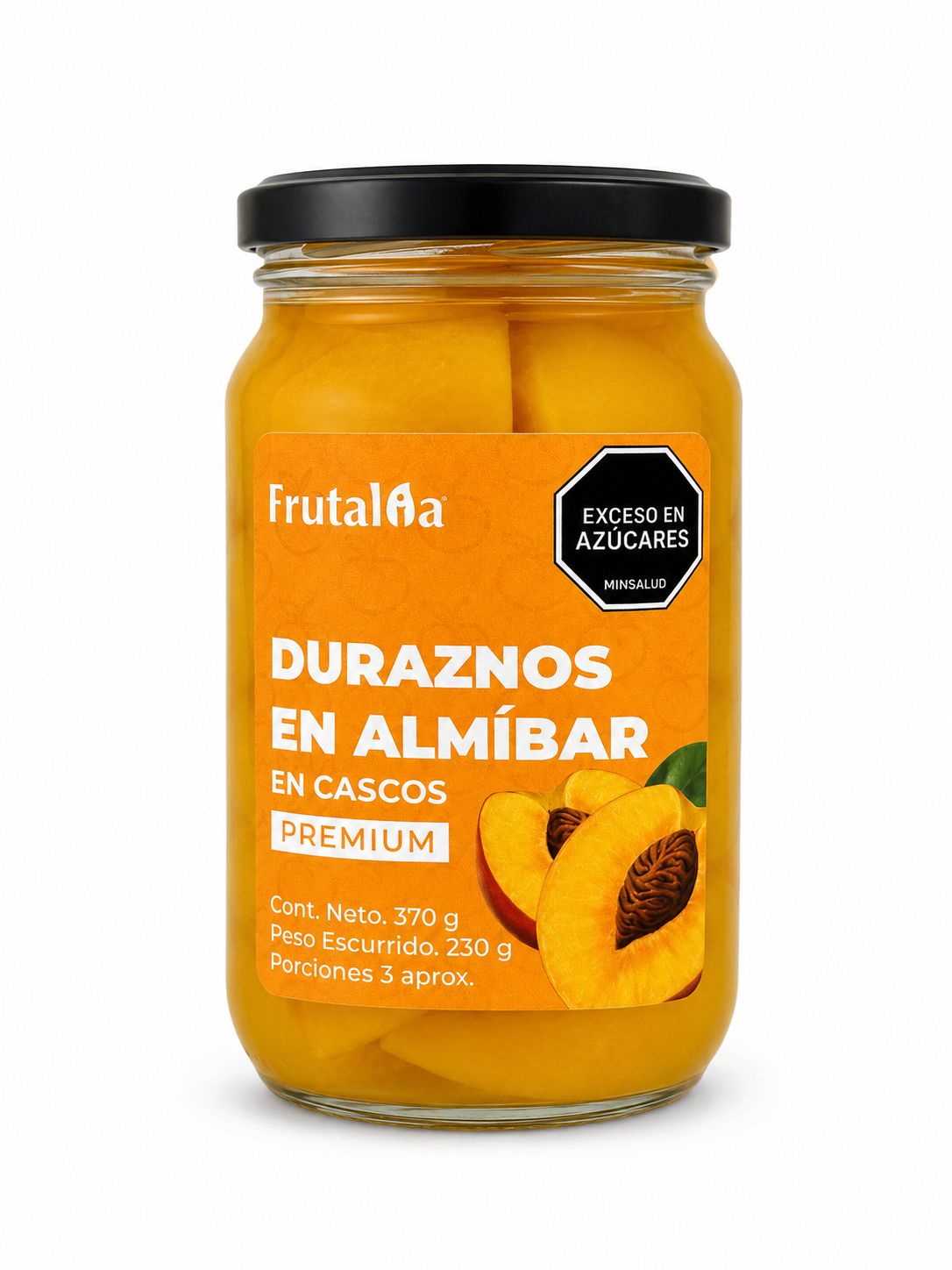 Duraznos en Almíbar en cascos x 370g.